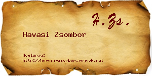 Havasi Zsombor névjegykártya